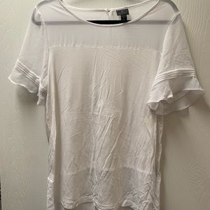 WORTHINGTON flowing shirt with sheer top